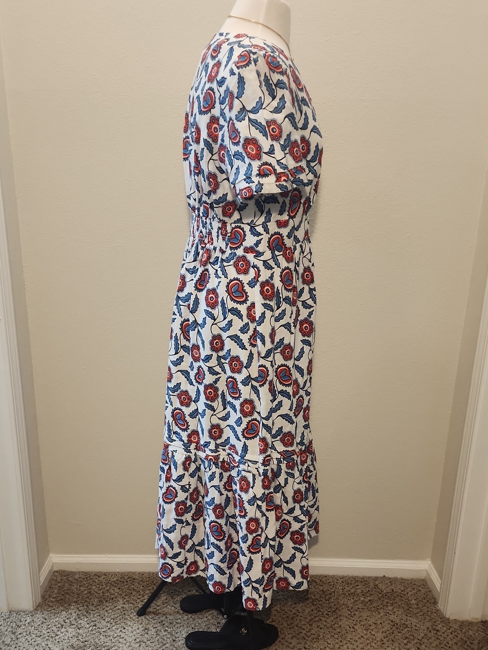 BODEN Eve Linen Midi Dress Floral NWT - Picture 4 of 15